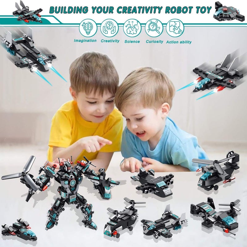 MOONTOY 577PCS STEM Robot Building Toys Set 25-in-1 Engineering Kit Building Blocks Bricks Construction Vehicles Educational Christmas Birthday Gifts for Kids Boys Girls 5 6 7 8 9 10 11 12+ Year Old - Image 3
